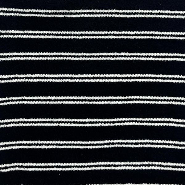 Picture of ARDEE STRIPE TEXTURED COTTON JEREY - NAVY WHITE - KNIT FABRIC