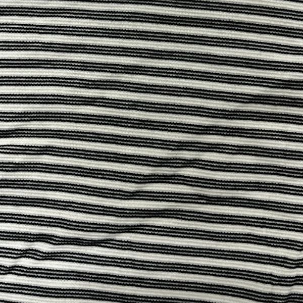 Picture of STRIPE SPANDEX OTTOMAN - BLACK OFF WHITE - KNIT FABRIC - ARDEE727