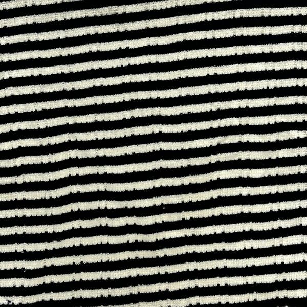 Picture of ARDEE STRIPE DROP NEEDLE - BLACK OFFWHITE - KNIT FABRIC