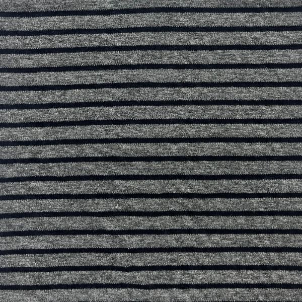 Picture of STRIPE TEXTURED SPANDEX JERSEY - HEATHER DARK GREY BLACK - KNIT FABRIC - ARDEE1425