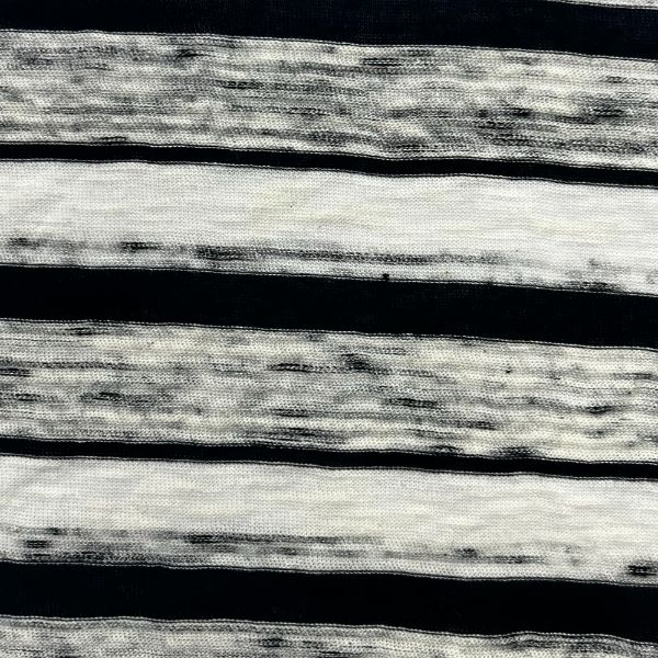 Picture of ARDEE STRIPE SLUB TEXTURED JERSEY - NAVY  OFFWHITE MIX - KNIT FABRIC