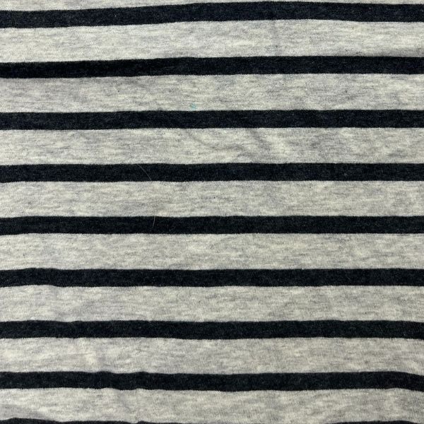 Picture of STRIPE COTTON JERSEY - HEATHER LIGHT GREY CHARCOAL - KNIT FABRIC - ARDEE1591