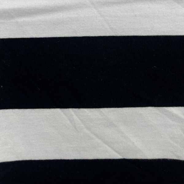 Picture of STRIPE COTTON JERSEY - BLACK WHITE - KNIT FABRIC - ARDEE1801