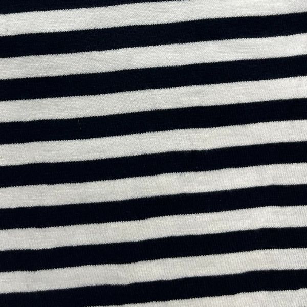 Picture of ARDEE STRIPE COTTON JERSEY - BLACK WHITE - KNIT FABRIC