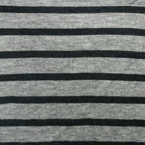 Picture of STRIPE JERSEY VISCOSE SPANDEX - HEATHER CHARCOAL LIGHT GREY - KNIT FABRIC - ARDEE1798