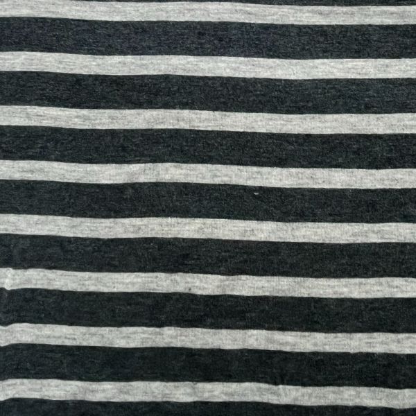 Picture of STRIPE JERSEY VISCOSE SPANDEX - HEATHER CHARCOAL LIGHT GREY - KNIT FABRIC - ARDEE1600