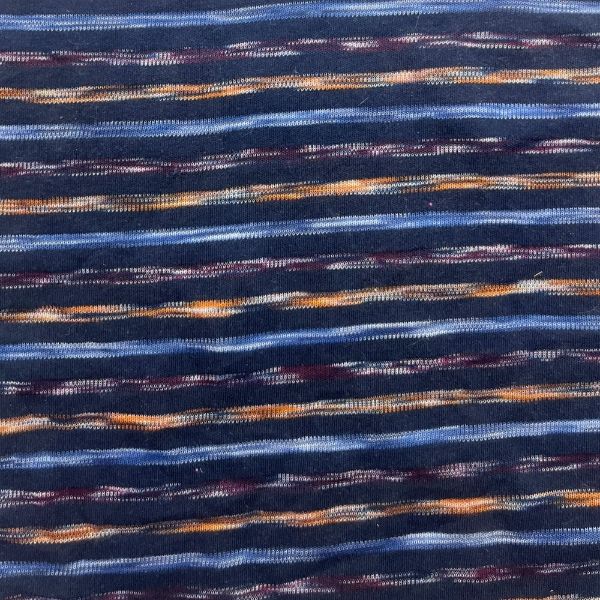 Picture of STRIPE INTERLOCK MULTICOLOT - NAVY SPACE DYED - KNIT FABRIC - ARDEE2146