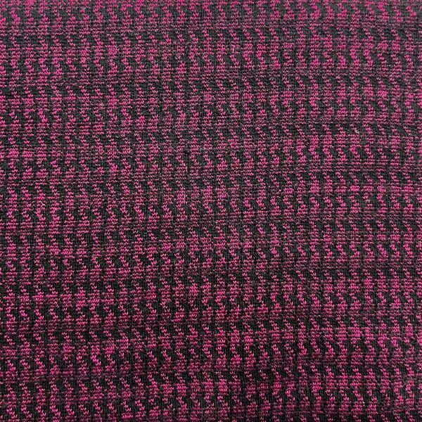 Picture of HOUNDSTOOTH SPANDEX DOUBLE JERSEY - BLACK WINE - KNIT FABRIC - ARDEE870