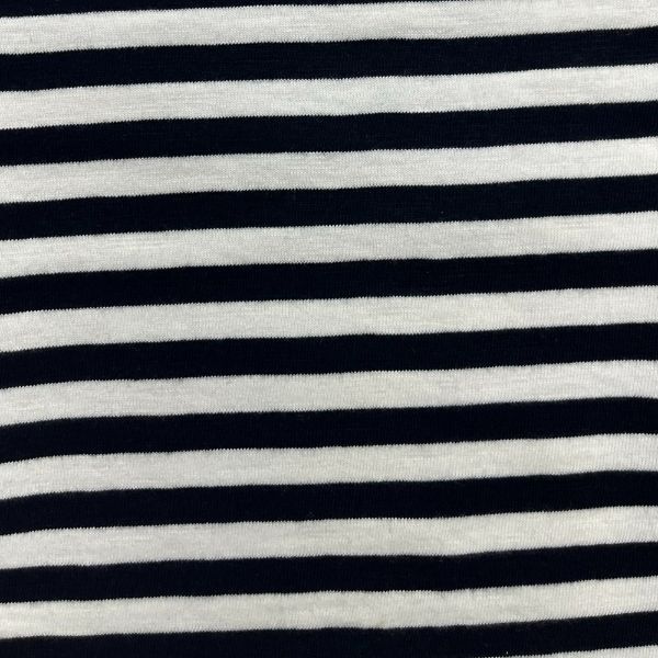 Picture of STRIPE COTTON JERSEY - BLACK WHITE - KNIT FABRIC - ARDEE1951