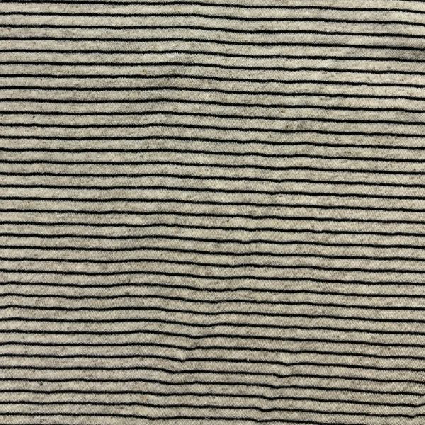 Picture of STRIPE COTTON LINEN JERSEY - OATMEAL BLACK - KNIT FABRIC - ARDEE51
