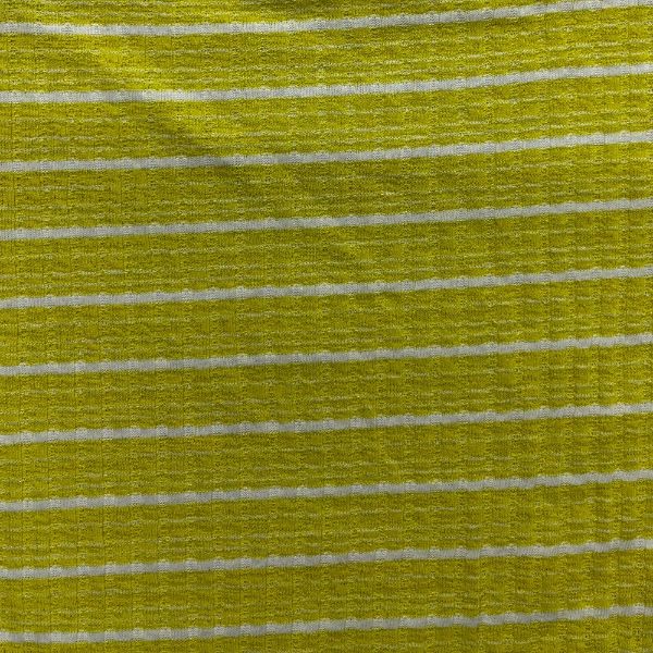 Picture of STRIPE SLUB DROP NEEDLE SPANDEX RIB - LEMON WHITE - KNIT FABRIC - ARDEE1708